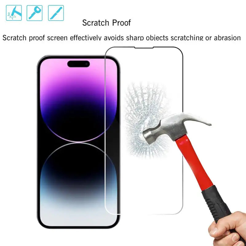 Babizone™ Verre Trempé Haute Protection | Film Protecteur d’Écran pour iPhone 11, 12, 13, 14, 15 & 16 Pro/Pro Max