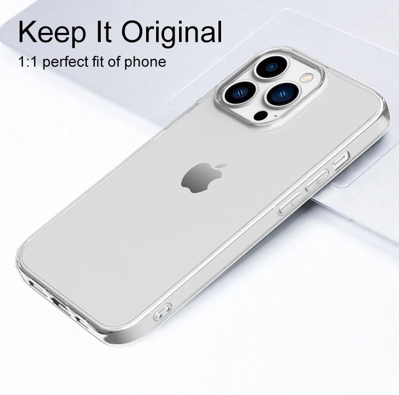 Babizone™ Coque Ultra-Fine en Silicone Transparent | Protection Discrète pour iPhone 5 à iPhone 15 Pro Max