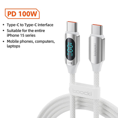 Babizone™ Câble USB-C vers USB-C 100W | Charge Rapide PD & Affichage Numérique