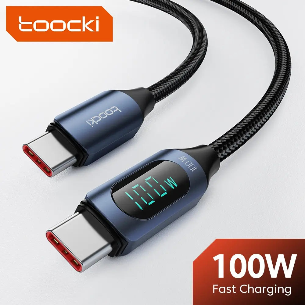 Babizone™ Câble USB-C vers USB-C 100W | Charge Rapide PD & Affichage Numérique